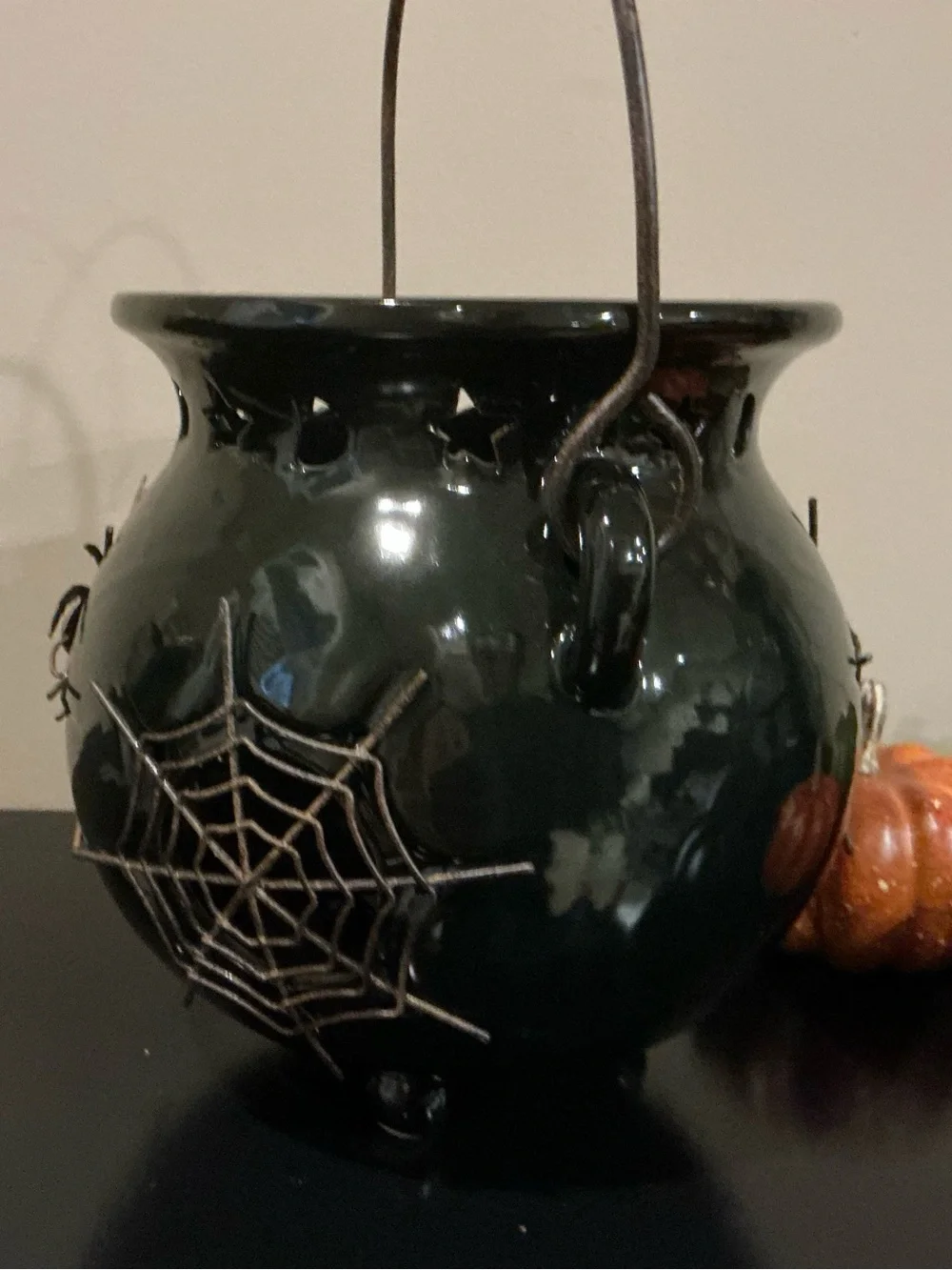 Ceramic Halloween Witch’s Brew Cauldron Luminaria 🧙